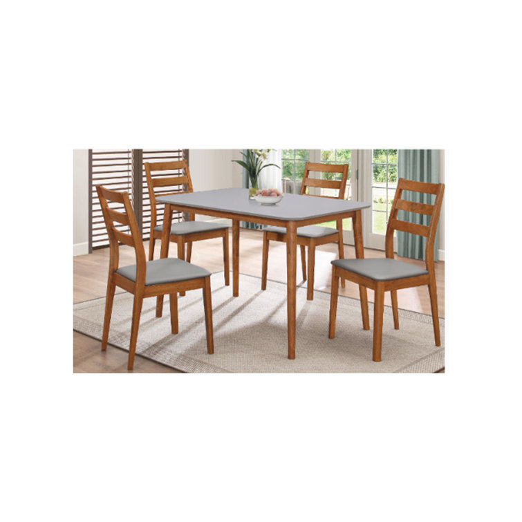 Oliver Drea Solid Wood Farmhouse Dining Table and Chairs Set